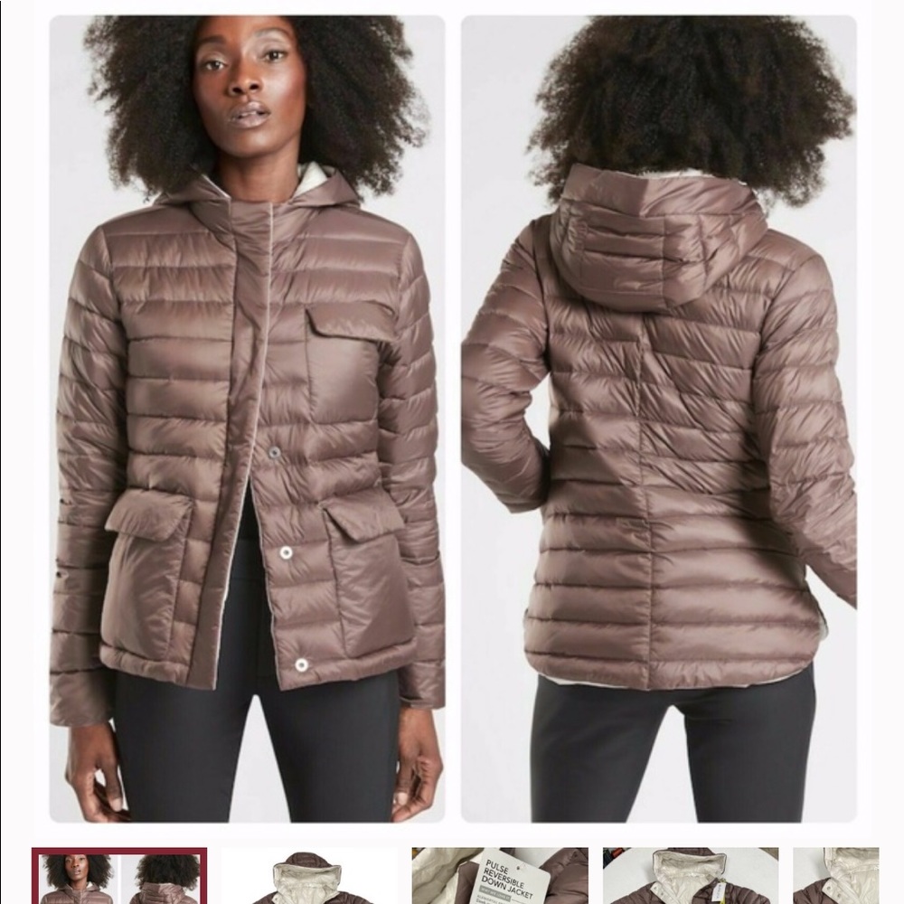 Athleta Pulse Reversible Down Jacket NWOT